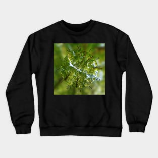 Green trees roof background Crewneck Sweatshirt